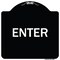 Signmission Designer Series Enter Enter, Black & White Heavy-Gauge Aluminum Sign, 18" x 18", BW-1818-24096 A-DES-BW-1818-24096 - alternate 1